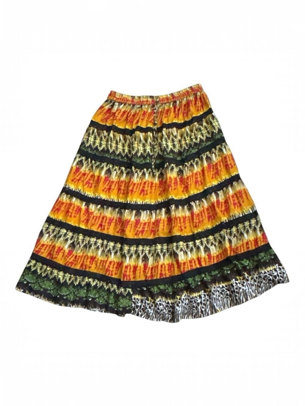 Bella Moda Skirt Womens Plus 1X Boho Maxi Pull On Elastic Waist NWT Multicolor